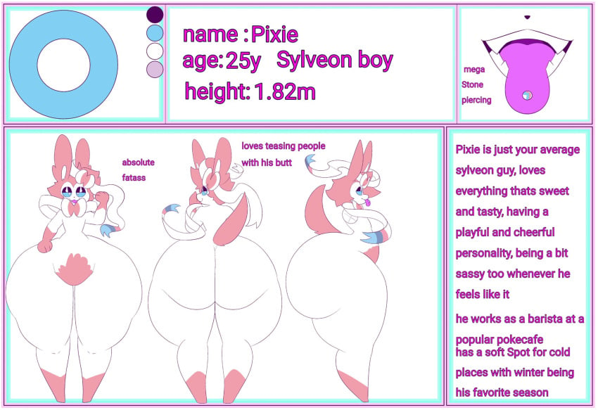 character_sheet fat_ass leafy_disaster male pixie_(leafydisaster) pokemon sylveon