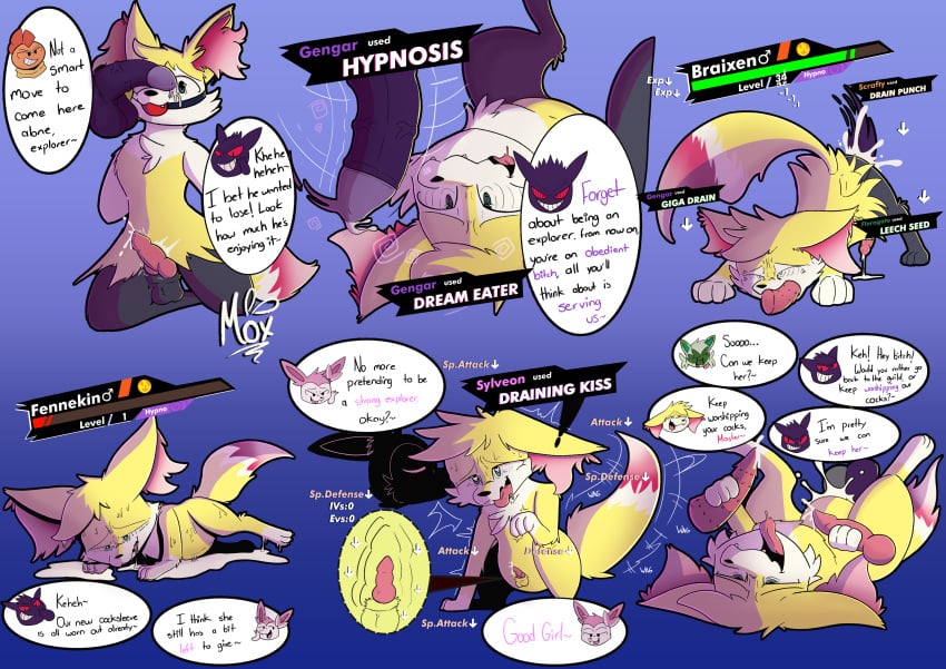 absurd_res anal bondage braixen eeveelution fennekin floragato game_mechanics generation_1_pokemon generation_5_pokemon generation_6_pokemon generation_9_pokemon gengar hi_res hypnosis hypnosis_(pokémon_move) hypnotized_male level_drain male male/male male_hypnotized mind_break mind_control moxie moxieart moxiearts moxiepawler moxiepawler_(artist) nintendo oral pokemon pokemon_(species) scrafty size_theft sylveon