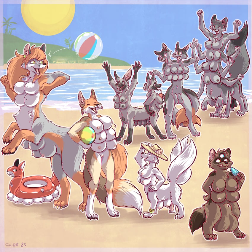 2_heads 3_eyes 4_breasts 6_breasts 8_breasts 8_legs absurd_res animal_genitalia animal_pussy anthro ball balls bat-eared_fox beach beach_ball big_balls big_breasts breasts canid canine canine_genitalia canine_pussy conjoined corsac_fox earbuds electronics female floatie food fox genitals grey_fox group gynomorph headphones herm hi_res huge_balls huge_breasts hyper hyper_breasts inflatable intersex island_fox mammal multi_breast multi_eye multi_head popsicle pushmi-pullyu pussy raccoon_dog ruppell's_fox sanssouci sun tanuki taur true_fox urocyon what_has_science_done