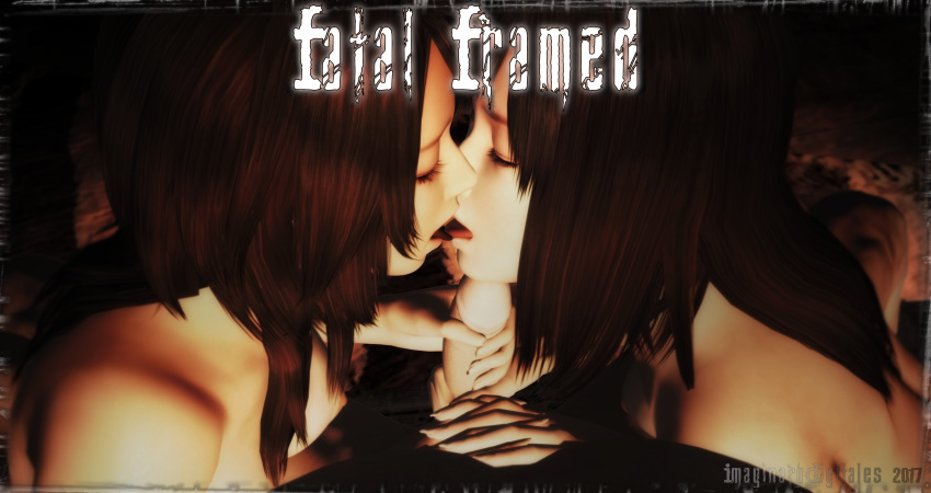 3d black_hair brown_hair fatal_frame fatal_frame_5 female hinasaki_miku human imaginarydigitales kozukata_yuri licking long_hair male manual multiple_females pale_skin penis straight tecmo xnalara yuri