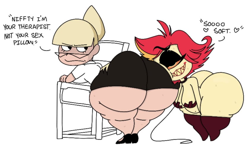 baby_doll babydoll babydoll_(dc_comics) batman batman:_the_animated_series batman_(series) big_ass big_breasts big_butt hazbin_hotel large_ass large_breasts mary_louise_dahl niffty shortstack theslashfive thicc thick_ass thick_thighs vivienne_medrano vivziepop