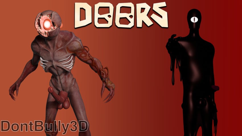 2boys 3d 3d_(artwork) 3d_model artist_name black_body blender blender_(artwork) blender_(software) copyright_name dont_bully_(artist) doors_(roblox) figure_(doors) huge_cock large_penis model model_pose monster monster_cock no_sex one_eye roblox roblox_game seek_(doors) showcase watermark