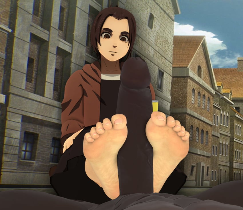 1boy 1boy1girl 1girl1boy 1girls 3d 5_toes attack_on_titan black_cock black_penis clothed clothed_female clothed_female_nude_male clothes dark-skinned_male dark_body dark_hair dark_penis dark_skin dominant dominant_female domination feet feet_focus feet_on_penis feet_up female female/male female_focus foot_fetish foot_focus foot_play foot_sex footfetishrenders footjob gabi_braun light-skinned light-skinned_female light_skin male male/female nude_male nude_male_clothed_female partial_male penis penis_between_feet penis_on_feet shingeki_no_kyojin text text_bubble toes toes_scrunch