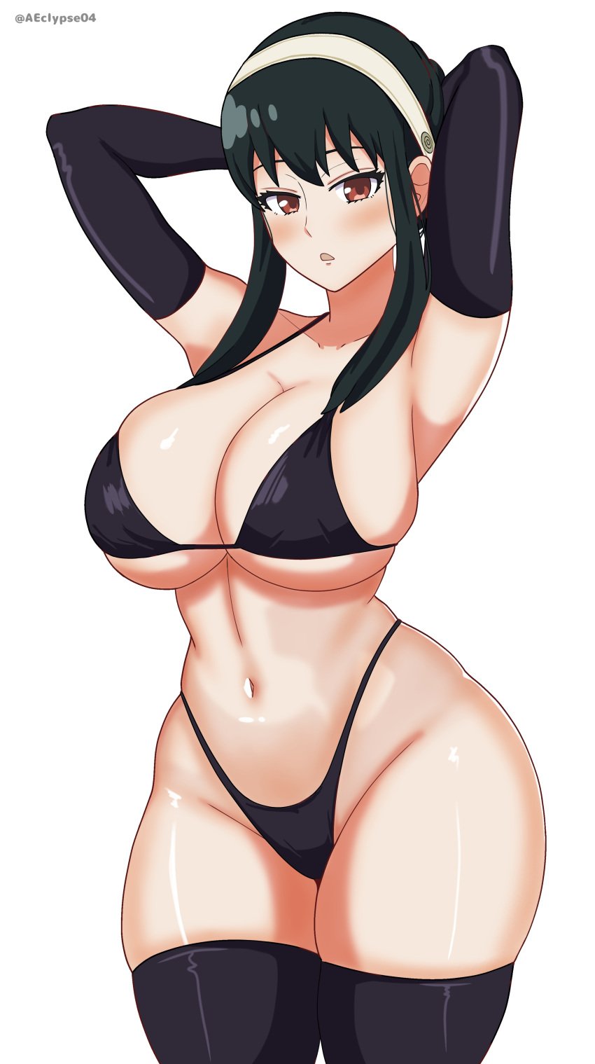 1girls adult adult_female anime_milf arm_gloves armpits bare_armpits bare_belly bare_chest bare_hips bare_midriff bare_navel bare_shoulders bare_skin bare_thighs belly belly_button big_breasts bikini bikini_bottom bikini_top black_hair black_hair_female blush blush_face blushing_female breasts busty busty_female busty_girl busty_milf cleavage collarbone curvaceous curvaceous_body curvaceous_female curvaceous_figure curvaceous_hips curvaceous_thighs curvy curvy_body curvy_female curvy_figure curvy_hips curvy_milf curvy_thighs eclypse elbow_gloves elbows exposed_armpits exposed_belly exposed_chest exposed_hips exposed_midriff exposed_navel exposed_shoulders exposed_skin exposed_thighs female female_focus female_only gloves groin hairband hand_behind_head hands_behind_head high_resolution highres hot_milf hourglass_figure huge_breasts large_breasts lean_figure leggings legwear lips long_hair looking_at_viewer mature mature_female midriff milf narrow_waist navel open_mouth over-kneehighs parted_lips plump_breasts red_eyes red_eyes_female sidelocks simple_background slender_body slender_waist slim_waist sling_bikini sling_bikini_bottom solo spy_x_family standing stockings string_bikini swimsuit swimwear thick_thighs thigh_highs thighhighs thighs tongue upper_body white_background white_hairband wide_hips yor_briar yor_forger young_milf young_woman_and_milf