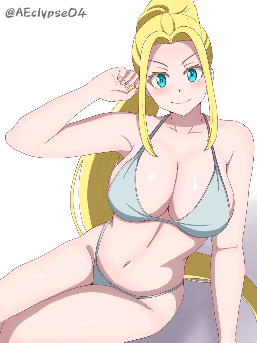 1girls adult adult_female arm_support armpit armpit_crease armpit_peek armpits bare_armpits bare_arms bare_belly bare_chest bare_hands bare_hips bare_legs bare_midriff bare_navel bare_shoulders bare_skin bare_thighs beatrix_amerhauser belly belly_button big_breasts bikini bikini_bottom bikini_only bikini_top blonde_eyebrows blonde_female blonde_hair blonde_hair blonde_hair_female blue_eyes blue_eyes_female blush blush_face blushing_female breasts busty busty_female busty_girl cleavage closed_mouth_smile collarbone elbows exposed_armpits exposed_arms exposed_belly exposed_chest exposed_hips exposed_legs exposed_midriff exposed_navel exposed_shoulders exposed_skin exposed_thighs female female_focus female_only fingernails fingers groin hairless_armpits halterneck high_resolution highres large_breasts lean_figure legs legs_closed legs_together lips long_hair looking_at_viewer mature mature_female midriff narrow_waist navel parted_bangs plump_breasts ponytail shaved_armpits shoulders simple_background sitting sitting_on_floor sitting_on_ground slender_body slender_waist slim_waist smile smiley_face smiling smiling_at_viewer smirk solo string_bikini swimsuit swimwear thick_thighs thighs upper_body white_background zom_100:_zombie_ni_naru_made_ni_shitai_100_no_koto