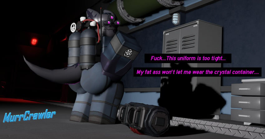 1male 3d big_ass clothed english_text expendable_(pressure) fat_ass goggled gootraxian kaiju_paradise locker murrcrawler night_vision_goggles nightcrawler_(kaiju_paradise) pressure_(roblox) roblox roblox_game robloxian self_upload speech tagme tail text watermark