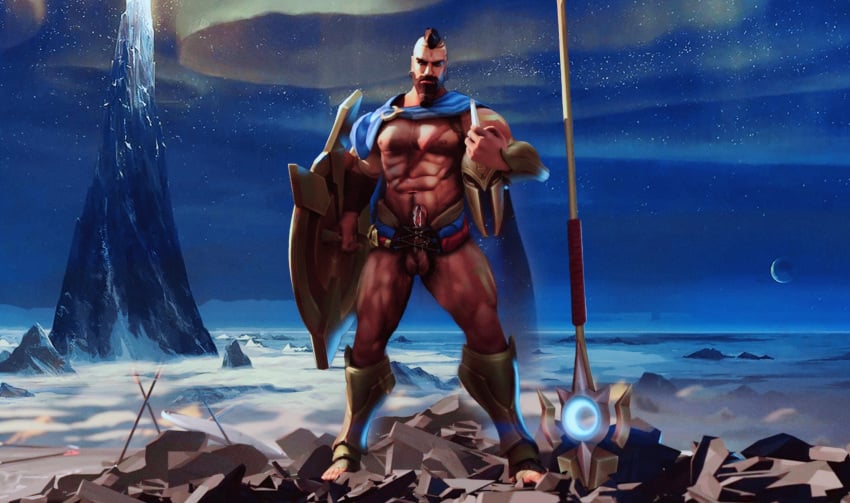 atreus_(league_of_legends) league_of_legends male male_focus male_only muscular muscular_male pantheon riot_games solo_male