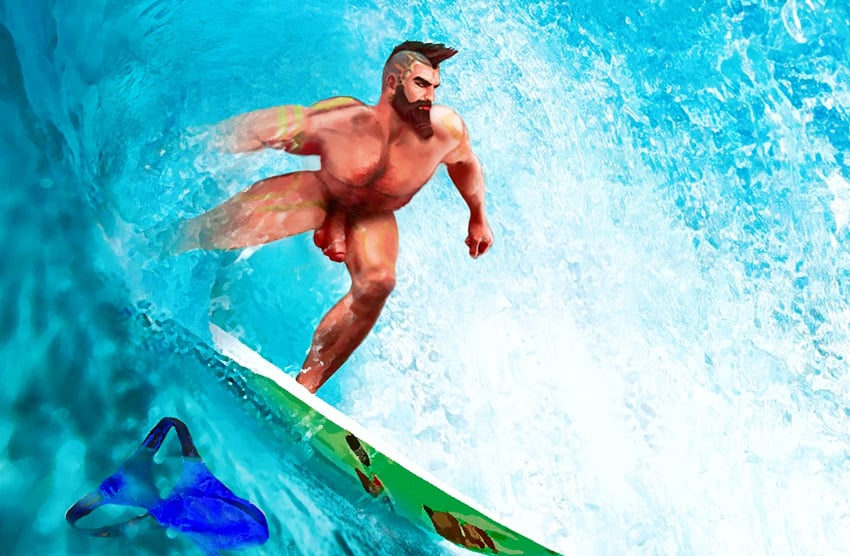 atreus_(league_of_legends) foreskin league_of_legends male male_focus male_only muscular muscular_male pantheon penis riot_games solo_male uncircumcised uncut