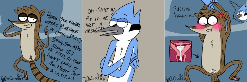 angry blush blush breeding cum cum_in_pussy cum_in_womb cum_inside cuntboy cuntboy/male defloration dubious_consent forced forced_impregnation furry furry_only held_down humiliation impregnation legs_apart legs_spread mordecai_(regular_show) nonconsensual pussy rape regular_show rigby_(regular_show) swearing taped_pussy teasing vaginal_penetration vaginal_penetration vaginal_sex virgin virginity_loss womb