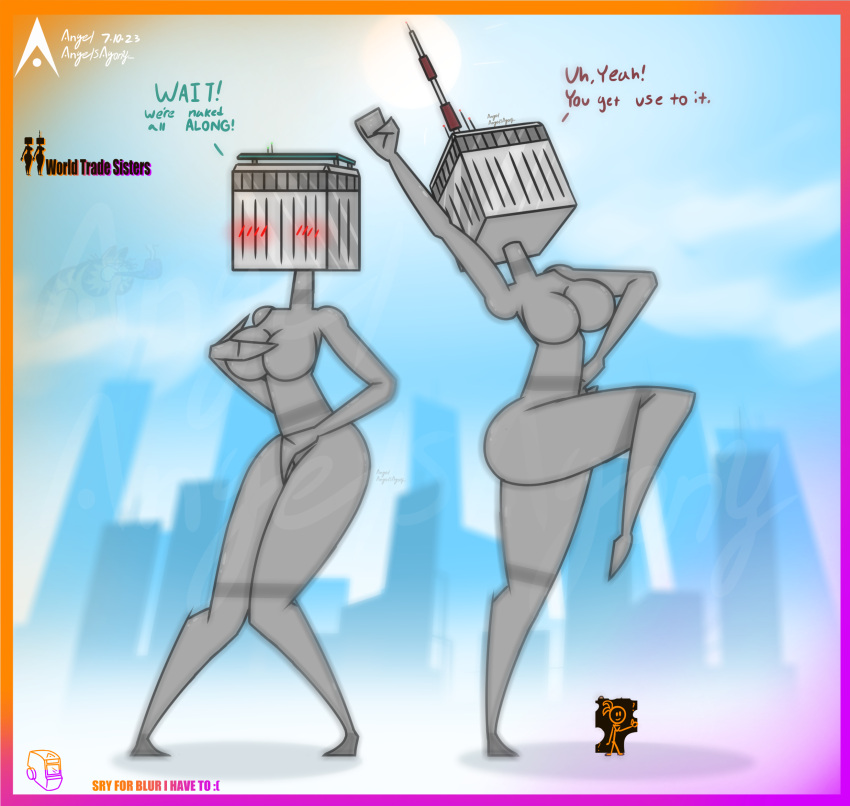 9/11 agonywelds angelsagony anthro ass breasts building buildings controversial controversy deki female never_forget offensive smaller_male taller_girl tenna thick_ass thick_thighs thighs twin_towers wide_hips worldtradesisters