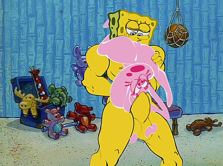 1boy 1girls female jellyfish male milky_jellyfish milkycerises muscular_male nickelodeon sea_sponge spongebob_squarepants spongebob_squarepants_(character) straight tagme