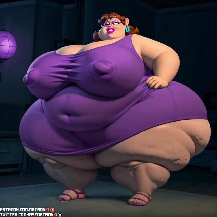 1girls 4k a_movie_of_eggs ai_generated bbw brown_hair chubby chubby_female fat fat_ass fat_butt female female_only highres hips hips_wider_than_shoulders huevocartoon huge_ass huge_breasts huge_hips human large_nipples lips lipstick massive_ass massive_breasts massive_butt massive_thighs matronai_(artist) mature mature_female mature_woman milf morbidly_obese morbidly_obese_female nipple_bulge nipples obese obese_female overweight overweight_female patreon patreon_username pinup senora_(una_pelicula_de_huevos) solo solo_focus ssbbw stable_diffusion thick thick_ass thick_hips thick_legs thick_thighs twitter_username una_pelicula_de_huevos wide_hips woman