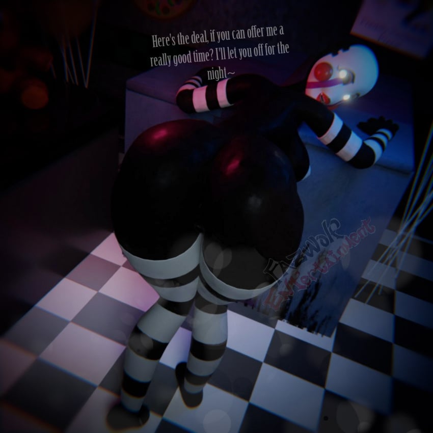 3d 3d_(artwork) ass_focus backboob big_ass big_breasts bugafterdark casual casual_nudity classic_fnaf_2_marionette classic_fnaf_2_puppet fazwolfent female female_only five_nights_at_freddy's huge_ass huge_breasts marionette_(fnaf) nude original_fnaf_2_marionette original_fnaf_2_puppet pov public public_nudity puppet_(fnaf) robot robot_girl teasing