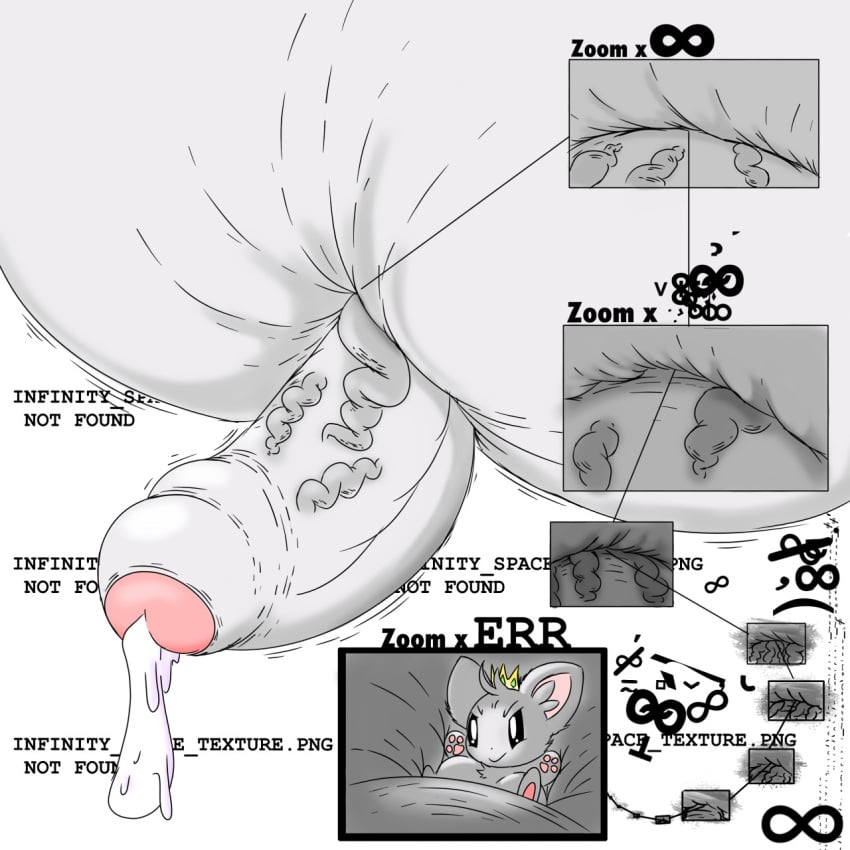 1boy astronomical_hyper crown cum cum_everywhere d0gst endless_cum excessive_cum feral furry hi_res hyper hyper_balls hyper_penis infinity infinity_symbol male male_only minccino penis pokémon_(species) pokemon pokemon_(species) reality-breaking size_difference tagme veiny_penis