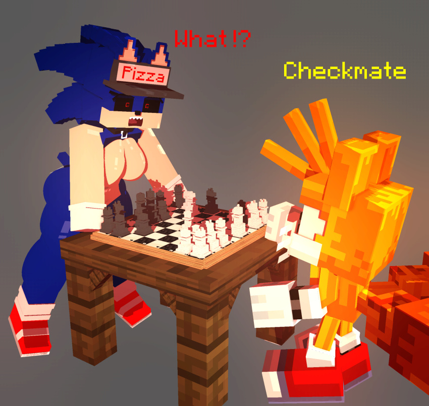 3d 3d_(artwork) big_breasts blue_body blue_fur blue_hair blueblocky breasts chess choker curvy curvy_body curvy_female curvy_figure digital_media_(artwork) female genderswap_(mtf) hi_res horny_female looking_at_viewer mine-imator minecraft public_domain red_eyes rule_63 shadow smooth_skin sonic.exe sonic.exe_(character) sonic.exe_(series) sonic_(series) sonic_the_hedgehog sonic_the_hedgehog_(series) sonique.exe tails tails_the_fox thick_thighs thighs wide_hips yellow_body yellow_fur