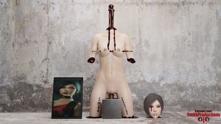 3d ada_wong amputated_arm amputated_leg amputated_legs amputation amputee anal guro horse quadruple_amputee resident_evil snuff