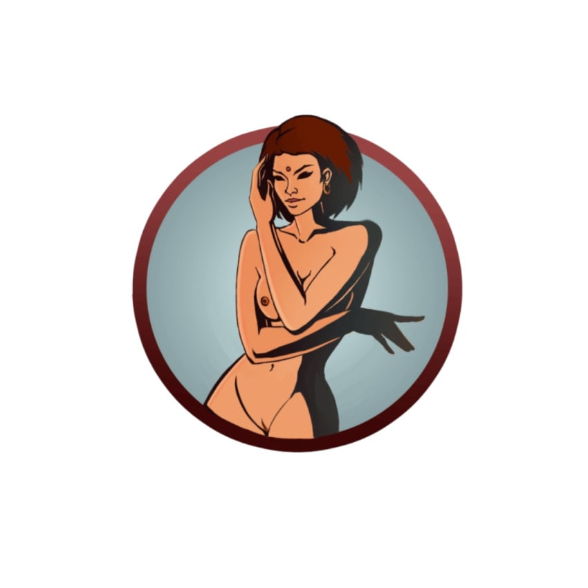 1girls accurate_art_style brown_hair dark-skinned_female earrings female fluffy_hair forehead_mark indian indian_female mti nekki nude_edit nude_filter png sai_(weapon) shadow_fight shadow_fight_2 short_hair third-party_edit transparent_png velvet_(sf2)