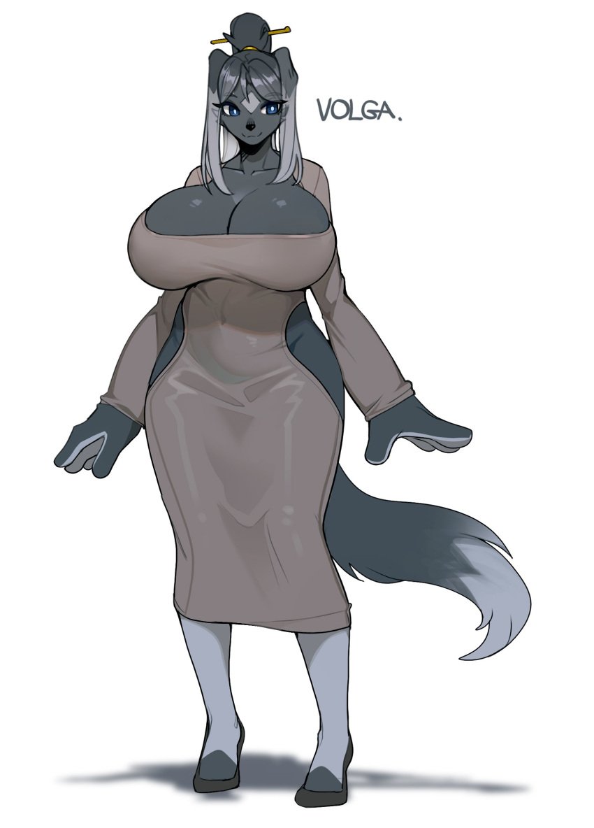 big_breasts breasts cleavage female furry huge_breasts janjin192 tagme thick_thighs wide_hips