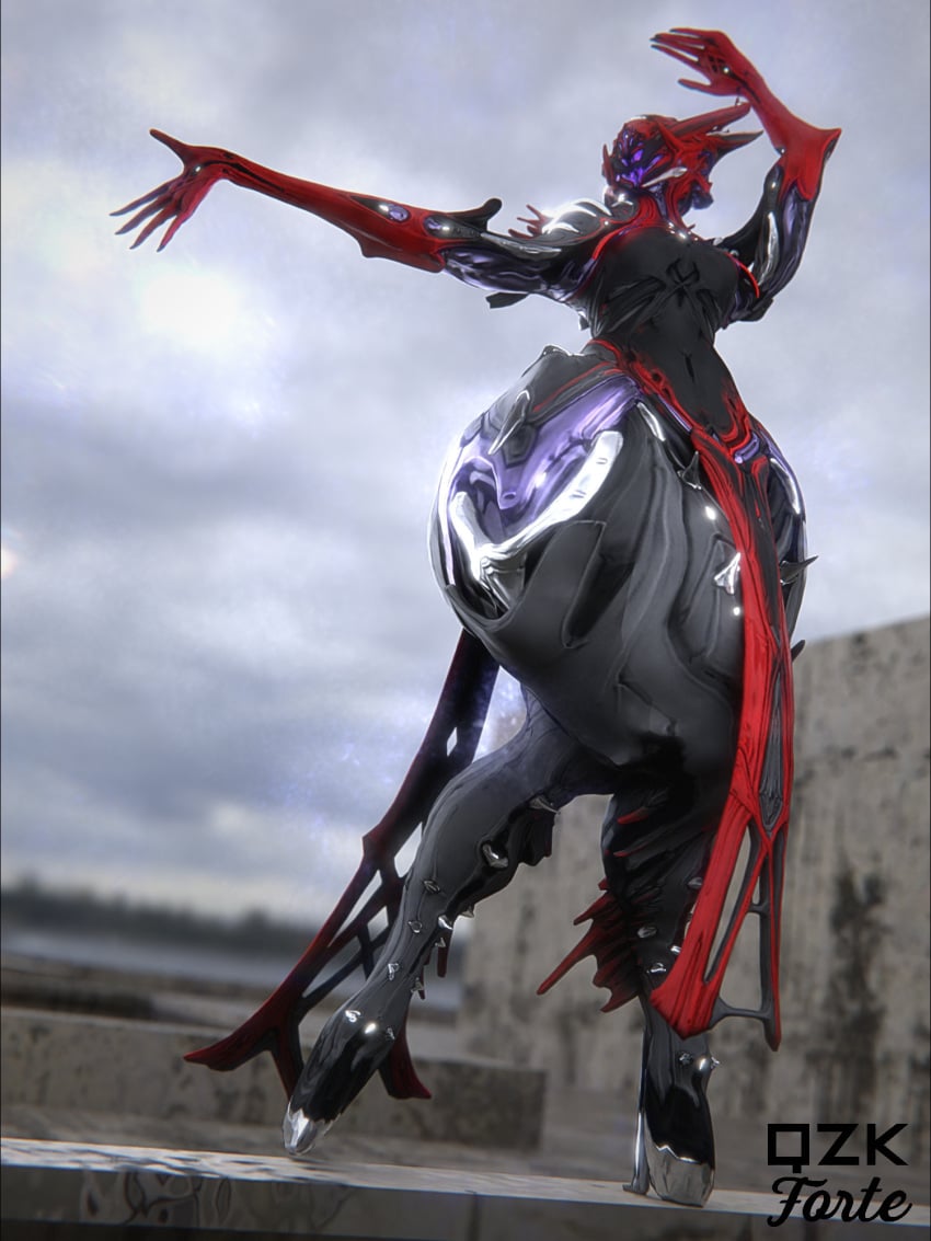 big_breasts breasts cleavage huge_breasts oraxia_(warframe) qzk_forte tagme thick_thighs warframe wide_hips