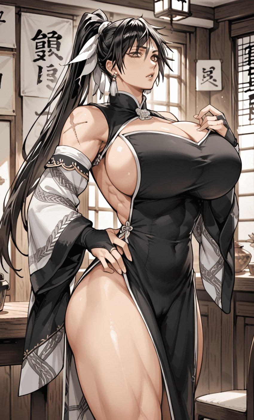 china_dress chun_yan_(shuumatsu_no_valkyrie) mature record_of_ragnarok shuumatsu_no_valkyrie