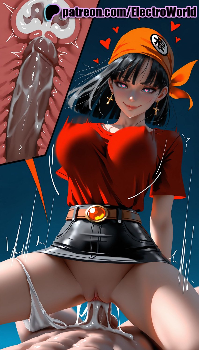 1boy 1girls 2025 ai_generated artist_name belt belt_buckle breasts bust cervix chest clit clitoral_hood clitoris clothed_sex cock cowgirl_position cross cross_earrings cross_section cum cum_in_pussy dick dragon_ball dragon_ball_(series) earrings ejaculation electroworld english_text exposed_clitoris exposed_pussy female fucking heart heart-shaped_pupils hi_res high_quality high_resolution highres intercourse internal_cumshot jewelry juicy_pussy legs_apart legs_spread love_making male open_legs orange_headwear overflow pan_(dragon_ball) panties panties_around_one_leg patreon patreon_username pencil_skirt penetration penis pussy sex sexual_intercourse shirt skirt smile solo_focus splayed_legs spread_legs stable_diffusion star_(symbol) star_earrings straddling straight symbol-shaped_pupils tight_pussy uncensored underwear uterus vagina vaginal_penetration watermark