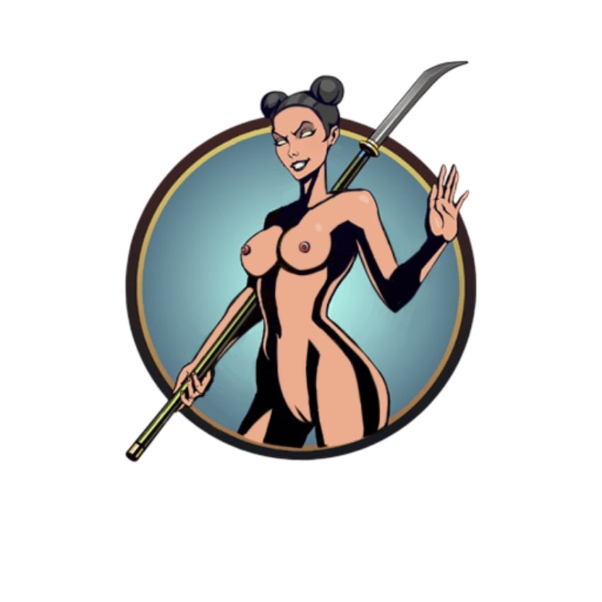 1girls accurate_art_style asian asian_female chinese chinese_female double_bun female mti nekki nude_edit nude_female nude_filter png png_file shadow_fight shadow_fight_2 spear tagme third-party_edit transparent_background wasp_(sf2)