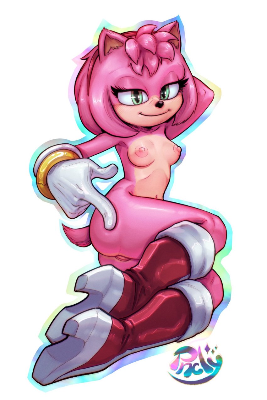 1girls almost_naked almost_nude amy_rose amy_rose_(sonic_movie) anthro arm_behind_head big_boots boots_only breasts breasts curvaceous curvy curvy_body curvy_female curvy_figure curvy_hips female female_only finger_on_ass finger_on_butt furry furry_female furry_only gloves leather leather_boots legwear legwear_only looking_at_viewer mostly_naked mostly_naked_female mostly_nude mostly_nude_female multicolored_body multicolored_fur one_arm_behind_head perky_breasts phenecly pink_body pink_fur pink_skin pointing_at_ass pointing_at_self red_boots shiny_skin short_tail smile smiling smiling_at_viewer solo solo_female sonic_(series) sonic_the_hedgehog_(film) sonic_the_hedgehog_(series) suggestive suggestive_gesture suggestive_look suggestive_pose white_background white_gloves