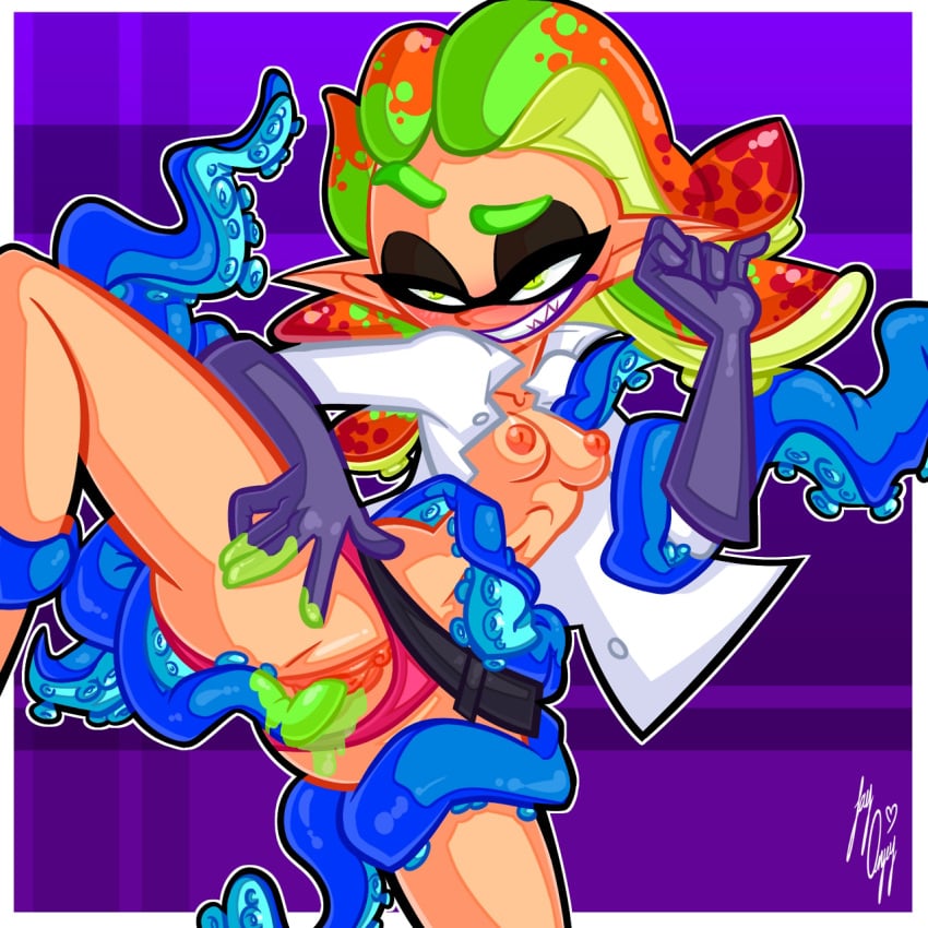 1girls alternate_version_available breasts cora_(squidboners) female female_focus ink j-madeye jay-onjey multicolored_hair nipples nude pussy sex splatoon splatoon_(series) spread_legs tagme tentacle tentacle_hair tentacle_sex thin_waist vaginal_penetration