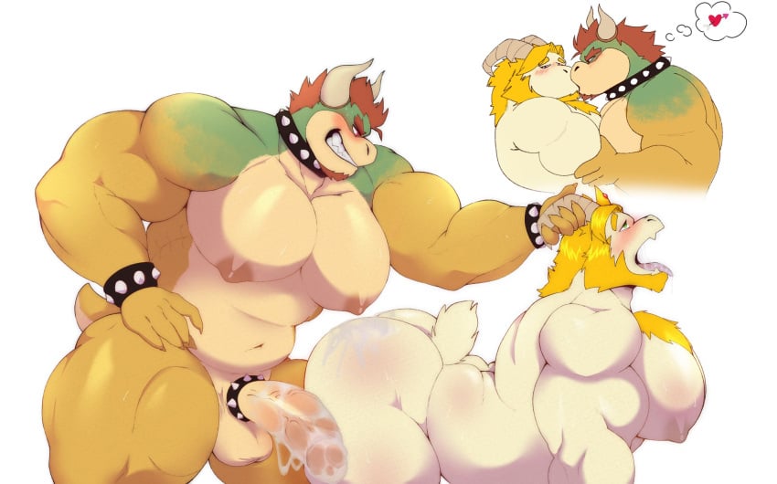 2boys after_anal after_sex anthro anthro_on_anthro anthro_only asgore_dreemurr ass balls barazoku beard big_ass big_butt big_pecs blush bodily_fluids bovid bowser caprine chest_hair claws closed_eyes cock_ring crossover cum cum_in_ass cum_inside cum_on_ass cum_on_penis daddy dilf facial_hair fur furry furry_male furry_only gay genital_fluids genitals goat horn horn_grab kissing koopa looking_pleasured mammal mario_(series) mature_anthro mature_male muscular muscular_anthro muscular_male narrowed_eyes nintendo nipples open_mouth pecs penis scalie side_view sillydemon_0 spiked_cock_ring spiked_collar spikes sweat tail tongue tongue_out undertale undertale_(series) white_body white_fur yaoi zukodv