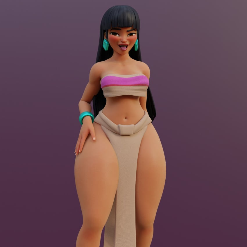 chel chel_(the_road_to_el_dorado) curvaceous curvy curvy_figure female female_only heperson hips latina the_road_to_el_dorado thick thick_thighs thighs