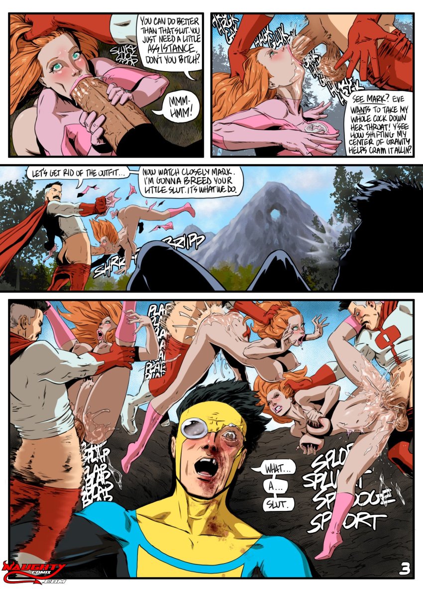 1girls 2boys 2d atom_eve cuckold female fenris_comix invincible invincible_(comics) invincible_(superhero) male naughtycomix omni-man sex tagme