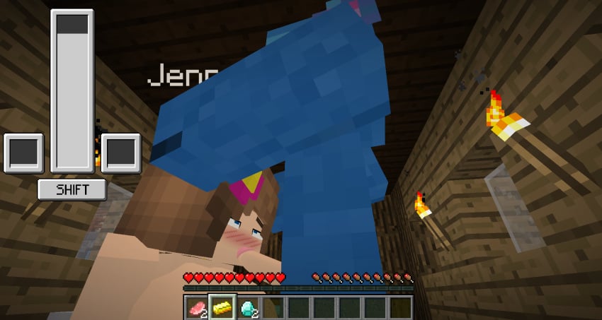 blowjob breasts cock lilo_and_stitch minecraft stitch_(lilo_and_stitch)