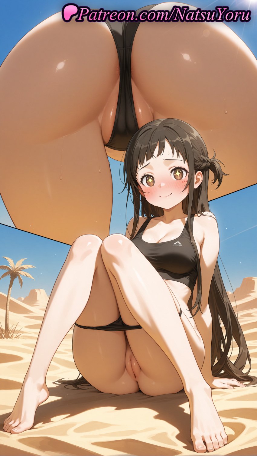 1girls 2025 ai ai_assisted ai_generated anime anime_style anus arm_support ass ass_focus asshole bangs bare_arms bare_legs bare_shoulders barefoot beach bikini bikini_pull black_bikini black_panties black_sports_bra blue_sky blush braid breasts brown_eyes brown_hair brown_hair bust busty cameltoe caucasian cleavage cleft_of_venus closed_mouth clothes_pull collarbone day feet female female_focus female_only foot_fetish french_braid full_body gun_gale_online hentai hi_res high_quality high_resolution highres juicy_butt kirigaya_kazuto kirito kirito_(sao-ggo) knees_together_feet_apart knees_up labia labia_majora large_breasts legs long_hair looking_at_viewer medium_breasts mole multiple_views natsuyoru non-asian nose_blush one-piece_swimsuit oshiri outdoors palm_tree panties panty_pull partially_visible_vulva patreon pussy sand sitting sky smile solo solo_female sports_bra stable_diffusion sweat swimsuit sword_art_online symbol-shaped_pupils thighs toenails toes tree uncensored underwear vagina very_long_hair voluptuous voluptuous_female