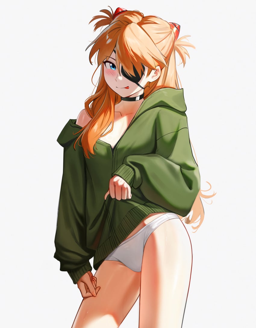 asuka_langley_sohryu blue_eyes evangelion:_3.0_you_can_(not)_redo female female_only long_hair neon_genesis_evangelion neopn_genesis_evangelion only orange_hair panties pantsu petite petite_breasts petite_female red_hair shikinami_asuka_langley skinny skinny_girl small_breasts tsundere waligner white_background white_panties