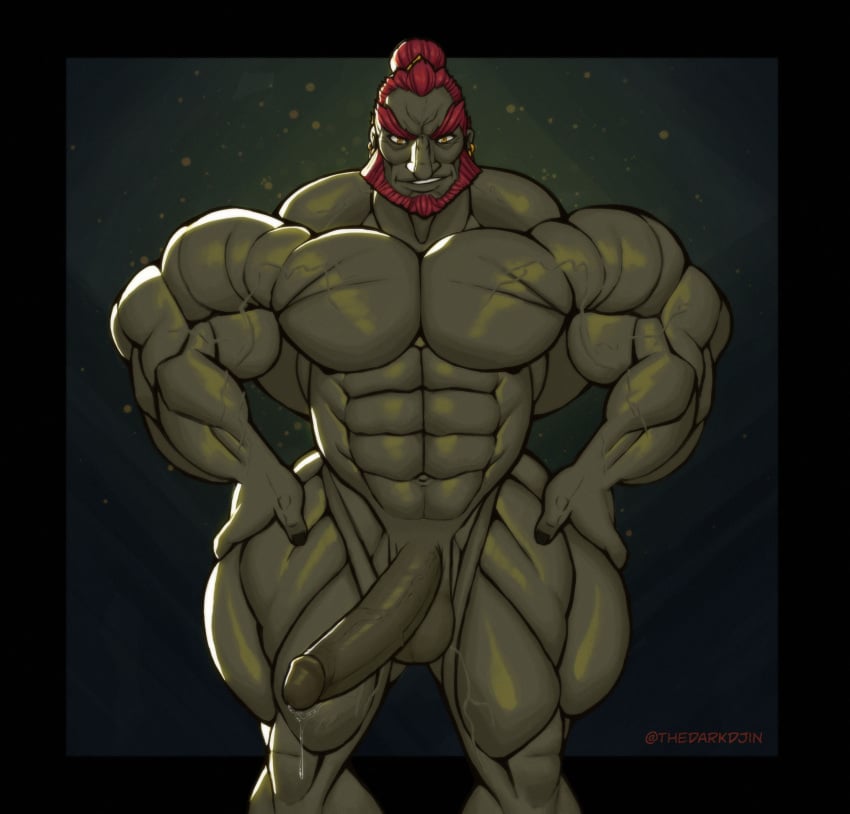 balls bara beard big_penis boner erection facial_hair ganondorf gerudo male male_only muscles muscular nintendo non-human nude penis solo solo_male the_legend_of_zelda thedarkdjin