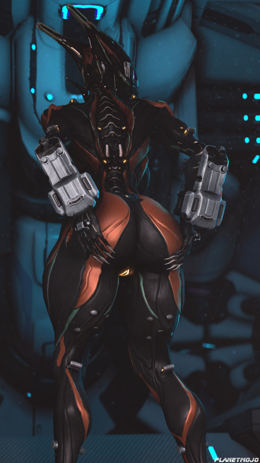 1girls 2017 3d alien ass big_butt butt_grab eyeless faceless female female_only glowing glowing_pussy hand_on_ass hi_res looking_back machine planetmojo presenting presenting_hindquarters presenting_pussy pussy robot shiny solo source_filmmaker spread_ass spread_pussy spreading thick_thighs valkyr_(warframe) video_games warframe