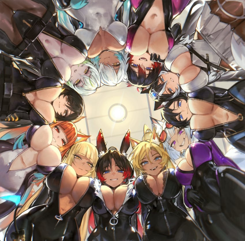 amara_(azuretaryu) ardora_(spartos) big_breasts black_latex blonde_hair blue_eyes blue_hair bodysuit breast_press breast_squish breast_window breasts brown_hair bunny_ears bunny_girl cat_ears cat_suit catgirl catsuit catyla_(ohman) combatsuit demon_tail ear_fluff elf_ears fat_tits fox_ears fox_girl gold_eyes green_hair grey_eyes horns human kirih kirih_(sword_scream) kirih_shiraishi latex latex_suit lion_tail looking_at_viewer looking_down_at_viewer lucadark myria_loussier o'sha_fae-ilja_(character) o'sha_fae-ilja_(comfy) orange_hair pale_skin point_of_view purple_eyes purple_latex red_hair rei_(freezeflamefox) saraya saraya_(sword_scream) sera_richer_(judgemint) shiny shiny_clothes signe_brachirsdottr_(azaertia) stockings tanned tanned_skin teal_hair tiger_ears tiger_girl two-tone_hair varangian white_hair white_latex wolf_ears wolf_girl yellow_eyes zahava zahava_(sword_scream)