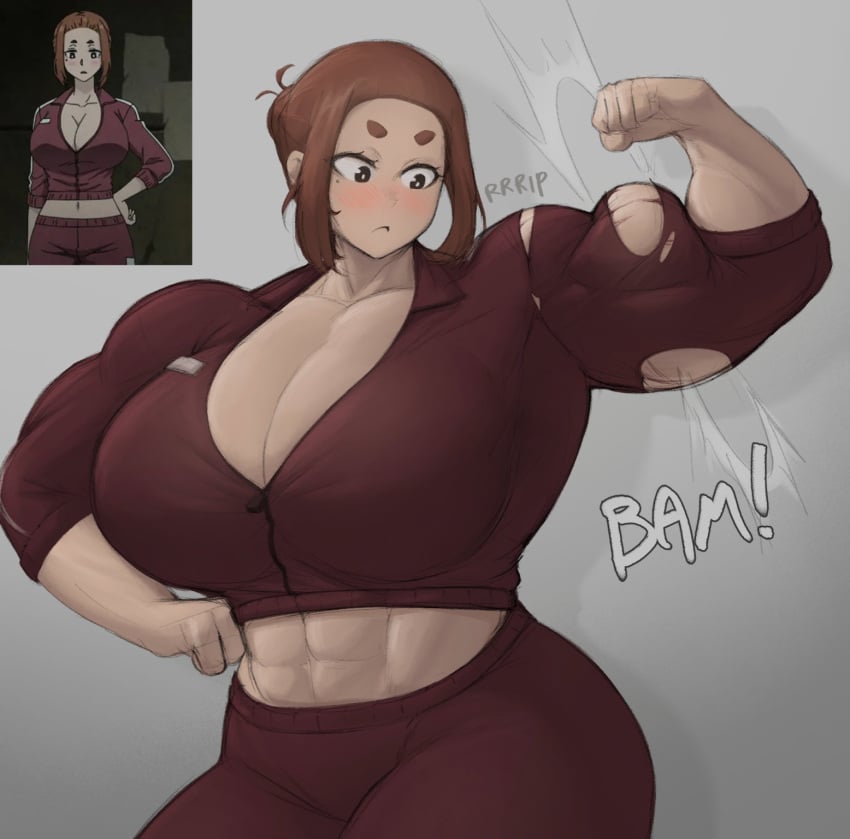 kaii_to_otome_to_kamikakushi milf muscular muscular_female ripped_clothing sumireko_ogawa zeph505