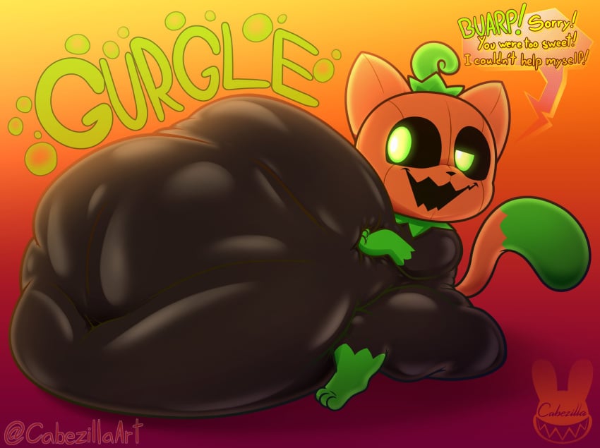 belly big_ass big_belly cabezilla catboy femboy male_pred pumkat pumpkin stomach_noises tagme vore