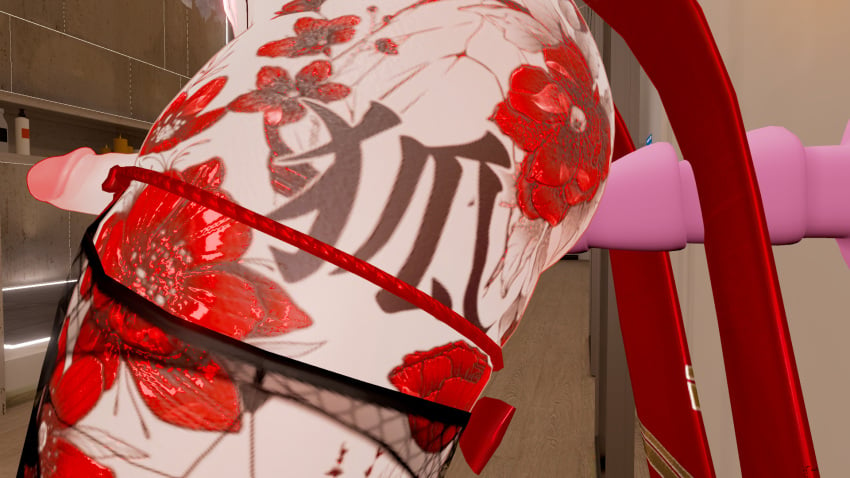 1boy 3d anal anal_masturbation cock crossdressing dildo dildo_in_ass erection femboy fox_boy girly glowing_tattoo sex_toy standing tattoo trap twink vrchat vrchat_avatar