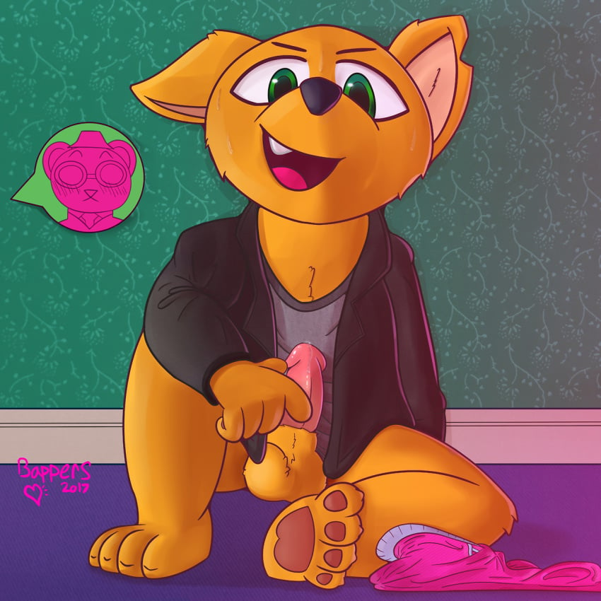 angus_(nitw) anthro balls bappers canine erection fox gregg_(nitw) male male_only mammal penis