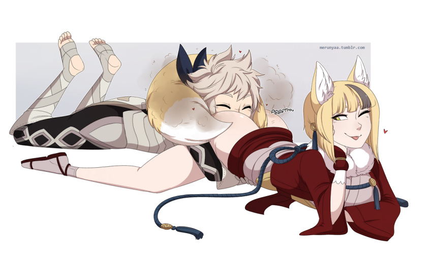 ass big_ass elf enjoying_farts fart fart_fetish farts female fire_emblem fire_emblem_fates heart kana_(fire_emblem) kana_(fire_emblem)_(male) merunyaa nintendo selkie_(fire_emblem) sleeping tongue_out