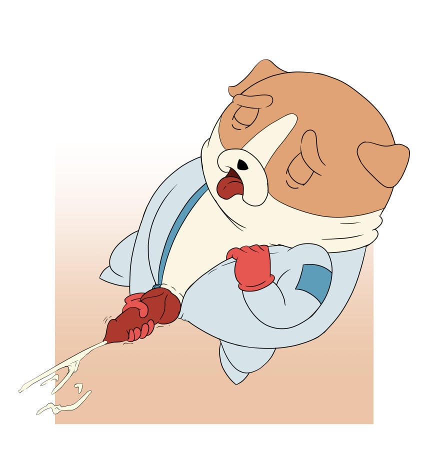 absurd_res animal_genitalia animal_humanoid animal_penis anthro bob-jiggles bodily_fluids breath brown_body bulldog canid canid_humanoid canine canine_genitalia canine_humanoid canine_penis canis closed_eyes clothing cum cumshot dog_humanoid dogs_in_space domestic_dog ejaculation erection genital_fluids genitals gloves hand_on_penis handwear hi_res humanoid humanoid_hands knot loaf_(dogs_in_space) looking_pleasured male mammal mammal_humanoid mastiff masturbation molosser netflix open_mouth overweight overweight_male panting penis red_penis solo tan_body throbbing throbbing_penis tongue tongue_out undressing undressing_self uniform unzipped unzipped_bodysuit unzipped_clothing unzipping zipper