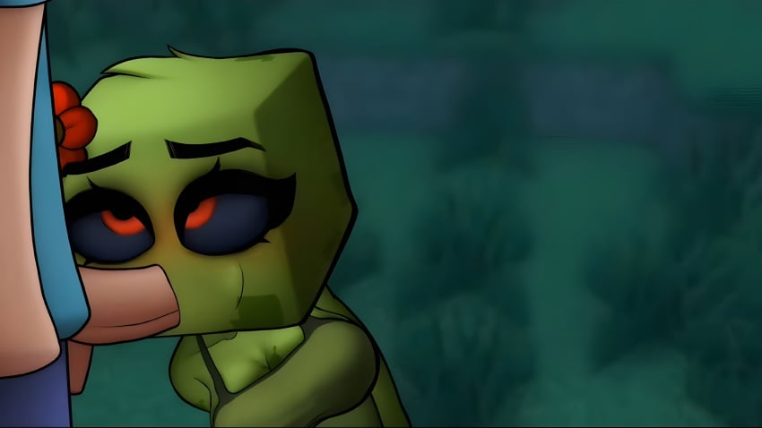 1girls 4_legs bedroom_eyes big_eyes bra cleavage clothed clothing corset creeper creeper_(minecraft) creeper_girl_(hornycraft) curvy curvy_figure cute cute_expression cute_eyes cute_face cute_girl female female_anthro female_focus female_on_top female_only gloves green_body green_clothing green_hair green_nipples green_scales green_skin heart heart-shaped_pupils heart_eyes heart_symbol hearts_around_head horny horny_expression horny_face horny_female hornycraftgame minecraft minecraft_background minecraft_mob mineral_fauna monster monster_girl no_arms no_watermark on_back panties red_eyes shadik shadikbitardik simple_background skirt smile solo solo_female solo_focus spread_legs standing stockings sweat