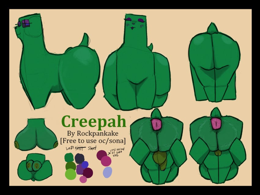 2025 animal_genitalia anthro anus ass balls bedroom_eyes blush breasts creeper_(minecraft) crotchboobs digital_media_(artwork) english_text female feral genitals green_body half-closed_eyes hi_res male microsoft minecraft model_sheet mojang narrowed_eyes nipples open_mouth penis pussy quadruped rockpankake seductive simple_background smile solo standing tail taur teats text thick_thighs wide_hips xbox_game_studios