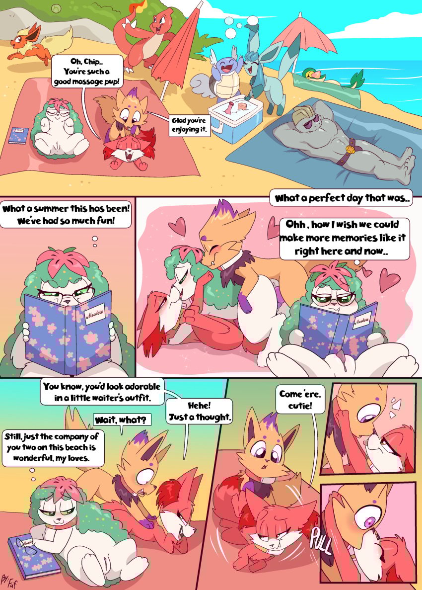 2025 absurd_res animal_genitalia animal_penis anus beach black_nose book canine_genitalia canine_penis charmeleon chip_(lightsoul) collar comic cute_fangs dialogue eeveelution english_text erection eyewear fangs female female_penetrated fennekin feral feral_only flareon fluffy fluffy_tail fuf futanari generation_1_pokemon generation_4_pokemon generation_5_pokemon generation_6_pokemon genitals glaceon glasses green_body group group_sex hathor_(lightsoul) heart_symbol herm herm/female herm/male herm_penetrated herm_penetrating herm_penetrating_female hi_res holding_book holding_object inner_ear_fluff intersex intersex/female intersex/male intersex_penetrated intersex_penetrating intersex_penetrating_female kissing knot land_forme_shaymin legendary_pokemon looking_at_another lying machoke male male_penetrating male_penetrating_herm male_penetrating_intersex massage meadow_(lightsoul) nintendo on_back open_mouth outside penetration penile penile_penetration penis penis_in_pussy plant pokemon pokemon_(species) pussy quadruped red_body sex shaymin snivy speech_bubble standing tail tan_body teeth text thought_bubble threesome trio tuft vaginal_penetration wartortle wearing_glasses white_body zorua