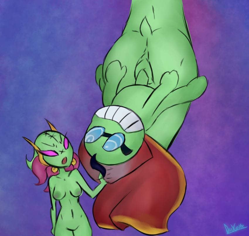 anal anal_sex angry anthro anus ass beanish big_anus breasts butt_grab cackletta cheating_boyfriend digital_drawing_(artwork) digital_media_(artwork) duxeite eyewear fawful female femengumisi genitals glasses grabbing_partner green_body group hair hand_on_butt hi_res horn looking_at_another looking_down male male/female mario_and_luigi_(series) mario_bros nintendo nipples penetration penile penile_penetration penis penis_in_ass signature size_difference small_breasts smaller_female teeth toony trio