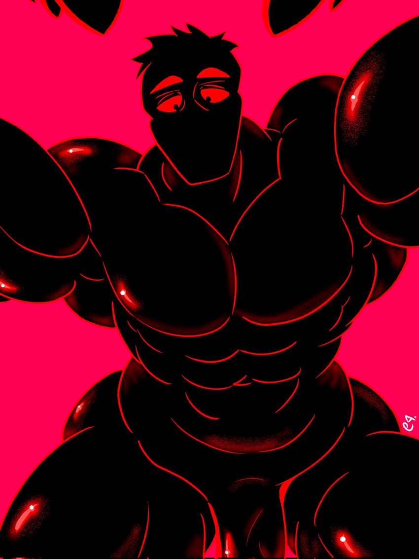 above_view bara beefy_demon_acc demon ethan_(beefy_demon_acc) gay naked penis veiny_penis