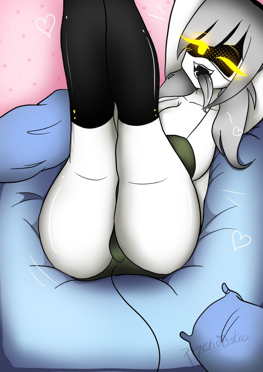 ass_focus big breasts darkxmoza_off female_only j_(murder_drones) legs_up murder_drones tongue_out