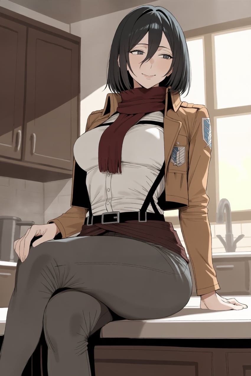 Mikasa Ackerman (Attack On Titan) Rule 34 Image